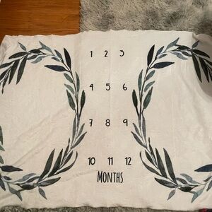 Twin Milestone Blanket with Leaf Design